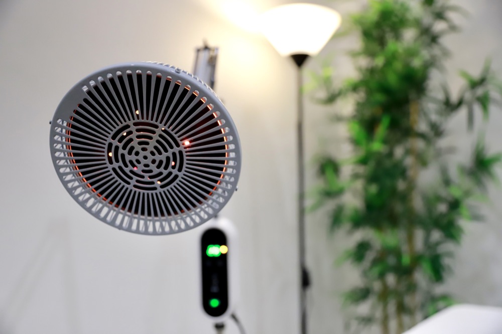 TDP heat lamp in the clinic treatment room